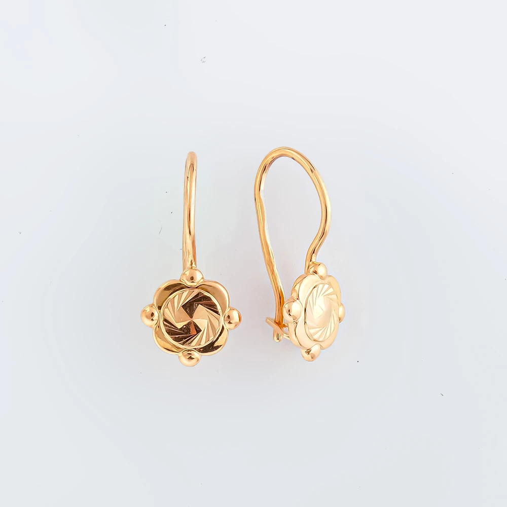 Серьги из красного золота 585 пробы 1