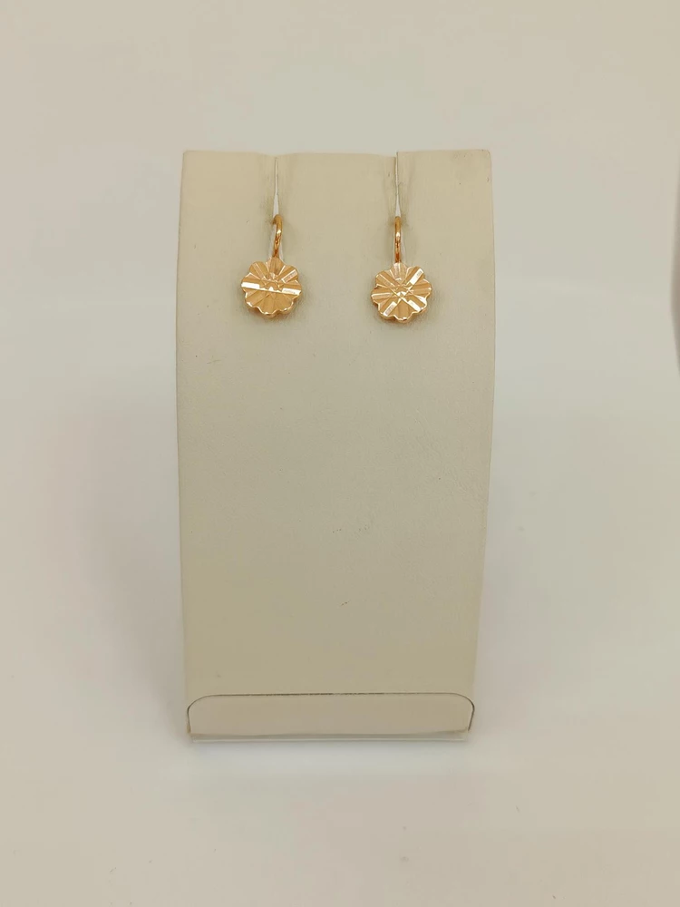Серьги из красного золота 585 пробы 1