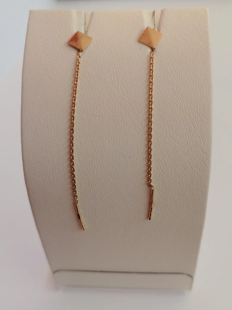 Серьги из красного золота 585 пробы 1