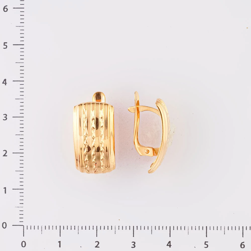 Серьги из красного золота 585 пробы 2