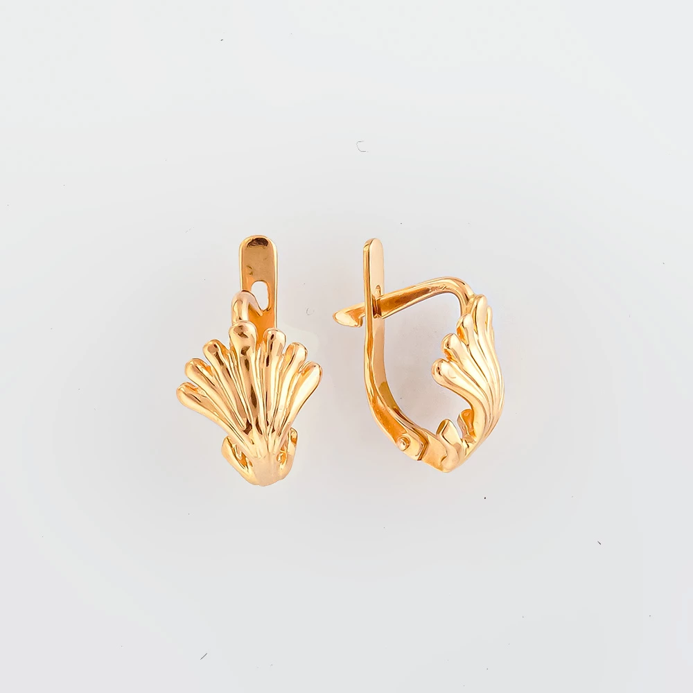 Серьги из красного золота 585 пробы 1