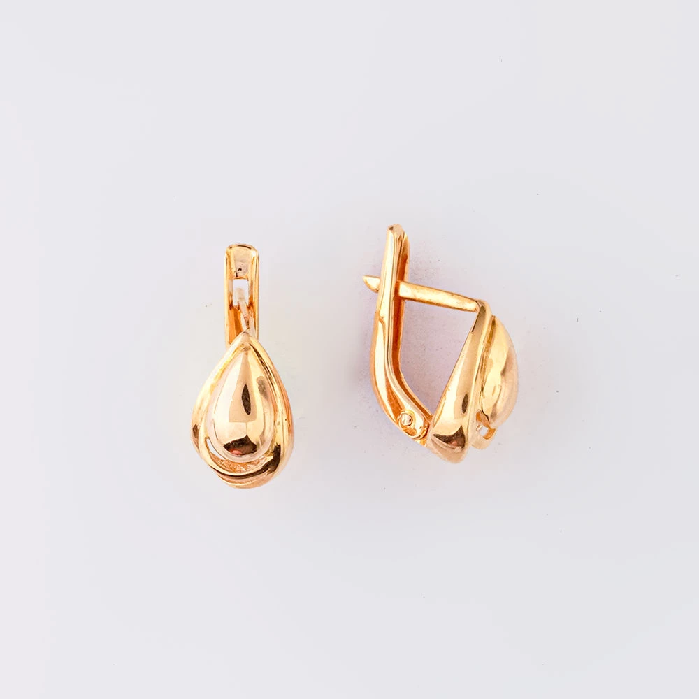 Серьги из красного золота 585 пробы 1