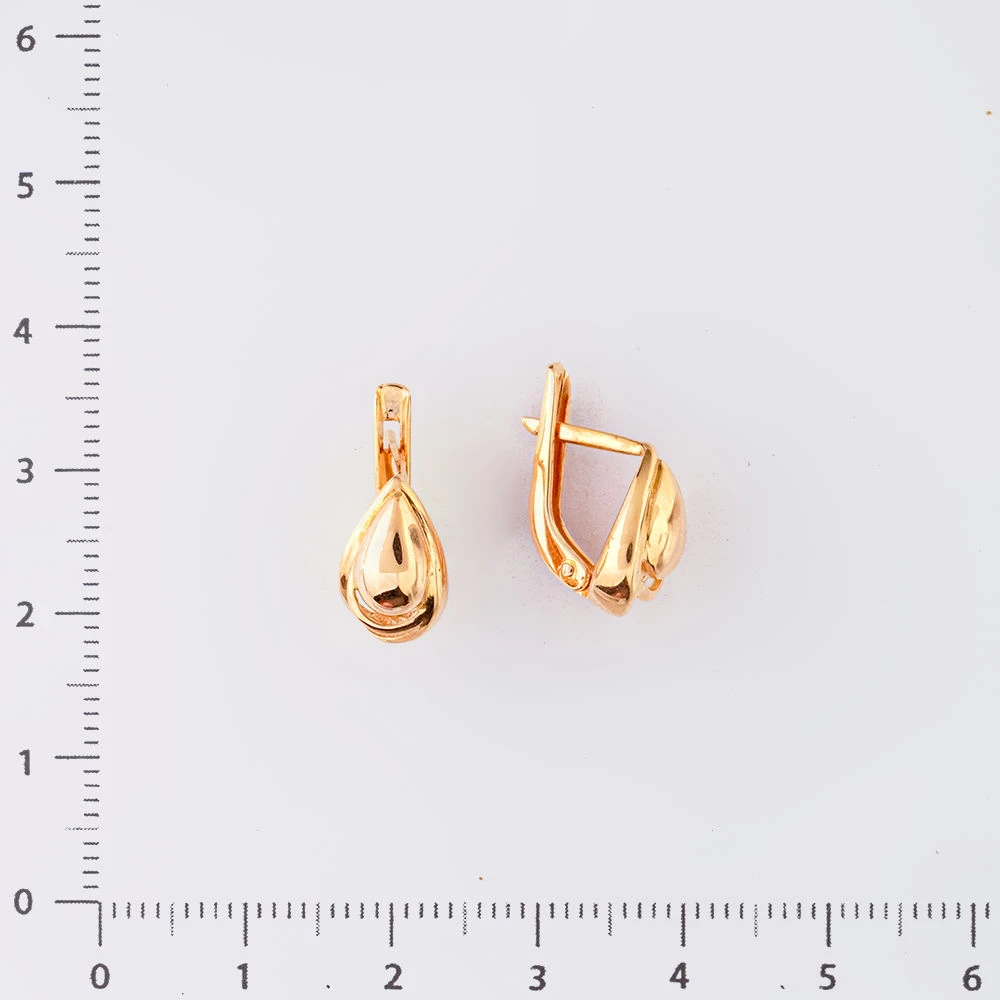 Серьги из красного золота 585 пробы 2