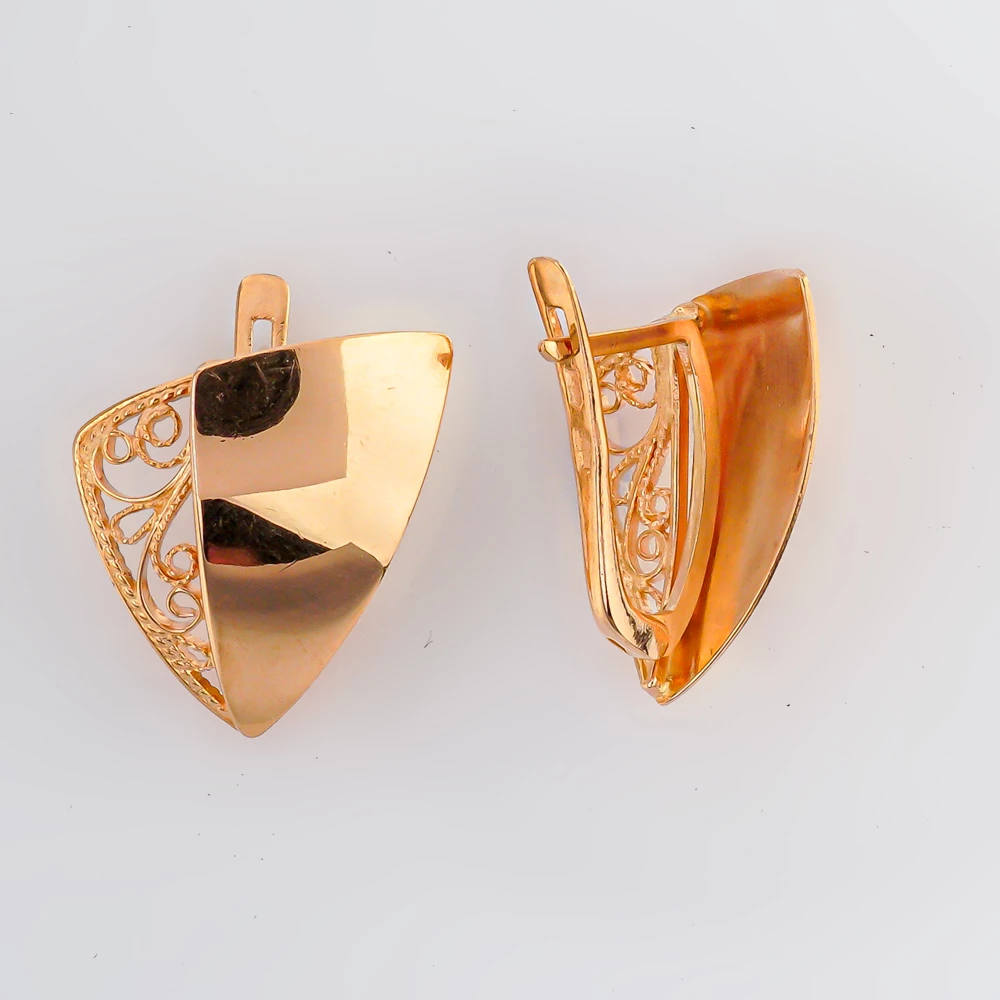 Серьги из красного золота 585 пробы 1