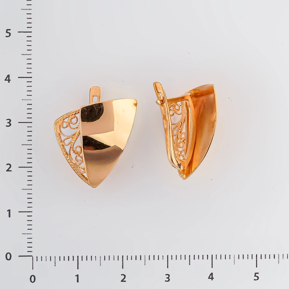 Серьги из красного золота 585 пробы 2