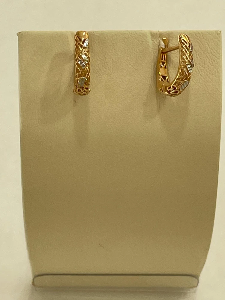 Серьги из красного золота 585 пробы 1