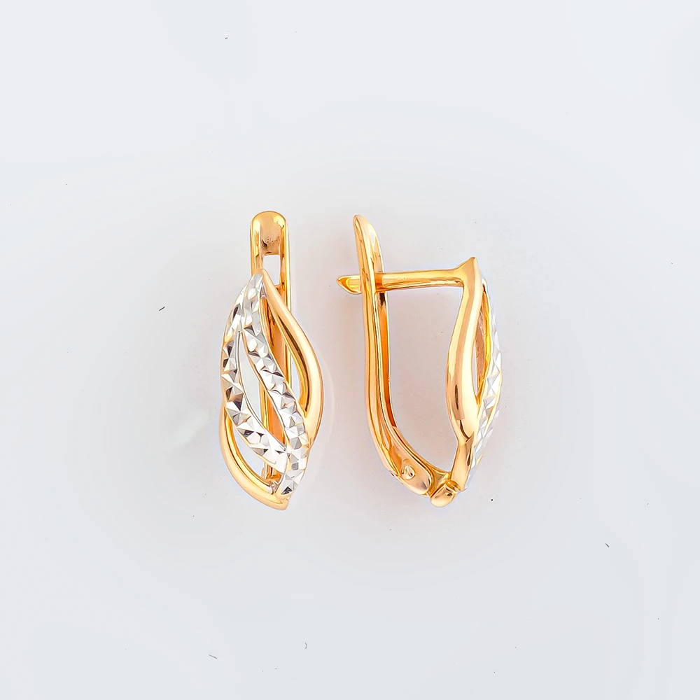 Серьги из красного золота 585 пробы 1