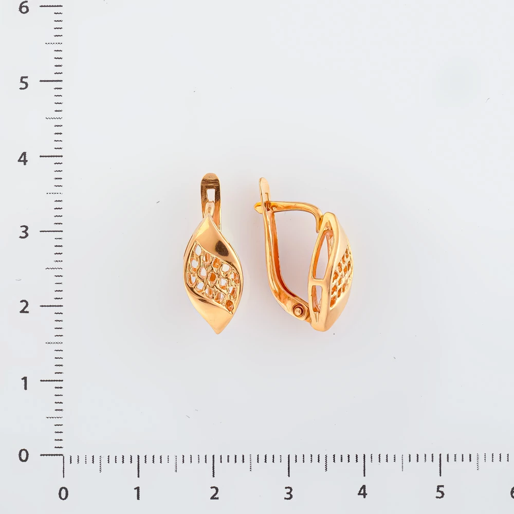 Серьги из красного золота 585 пробы 2