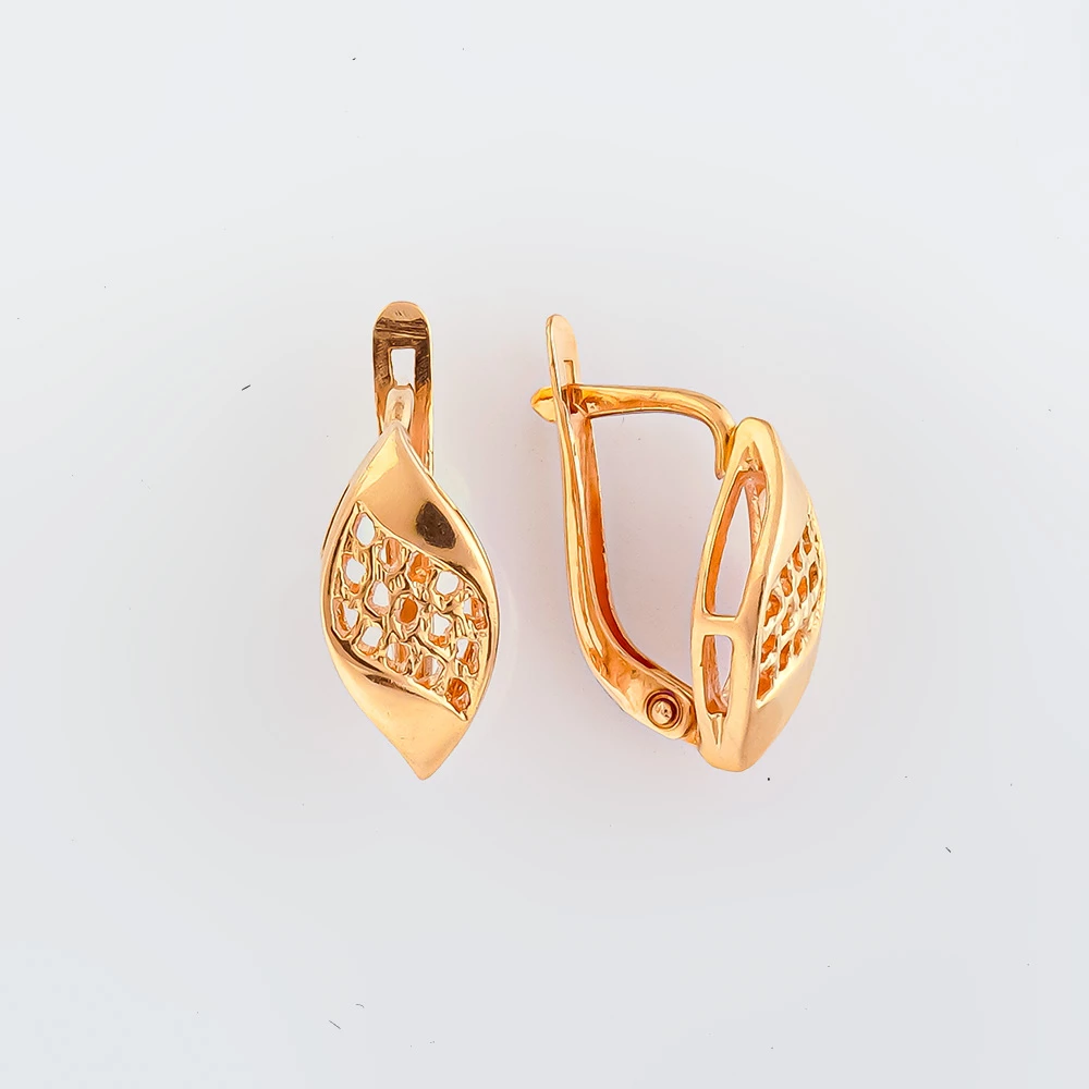 Серьги из красного золота 585 пробы 1