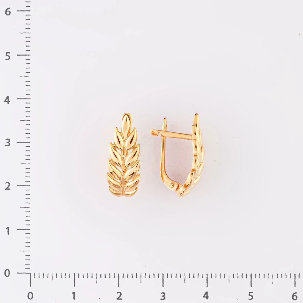 Серьги из красного золота 585 пробы 2