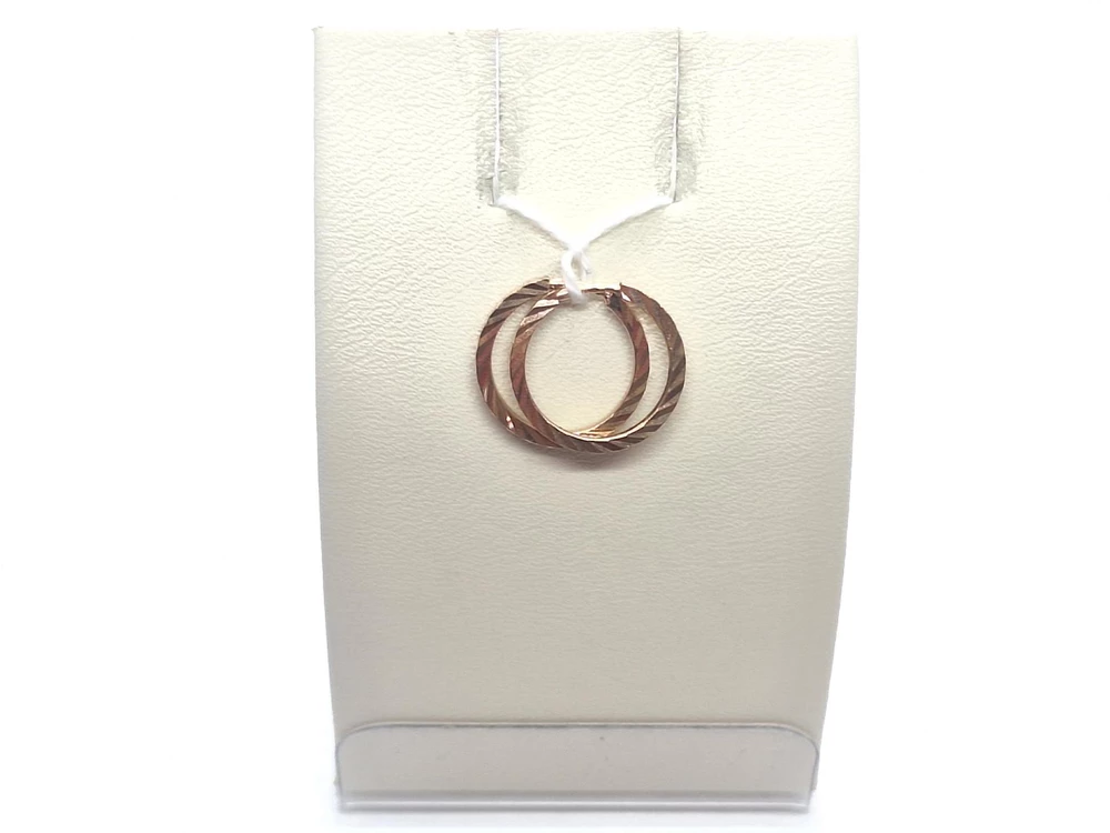 Серьги конго из красного золота 375 пробы 1