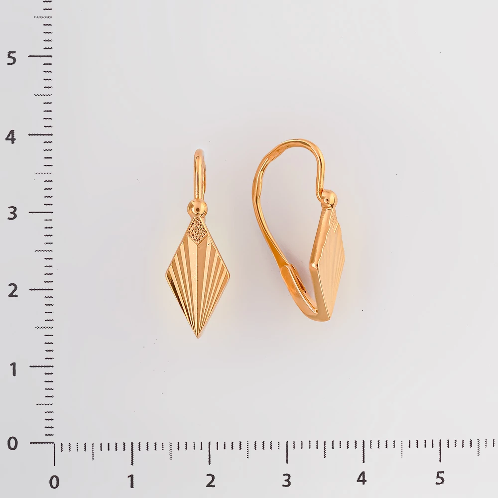 Серьги из красного золота 585 пробы 2