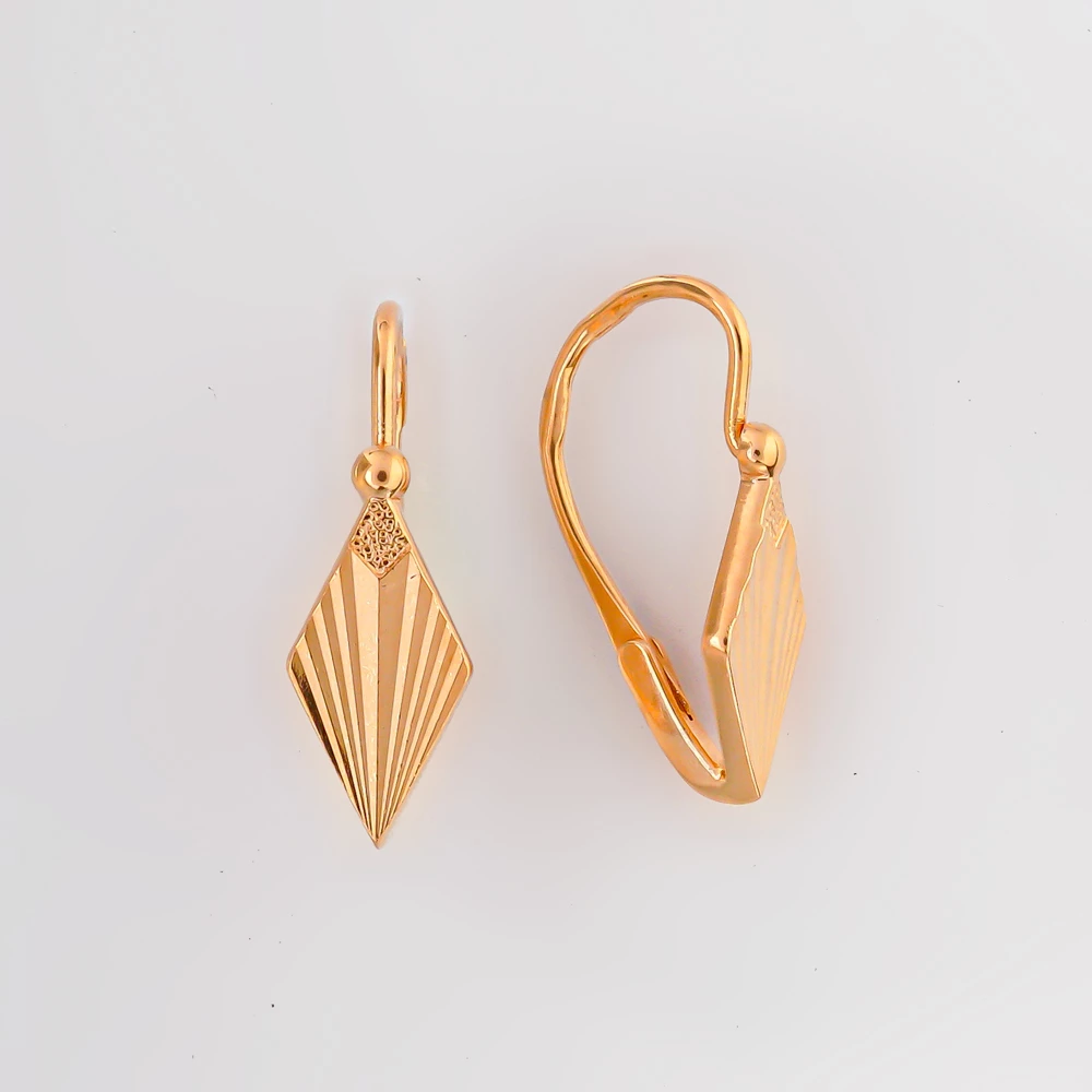 Серьги из красного золота 585 пробы 1