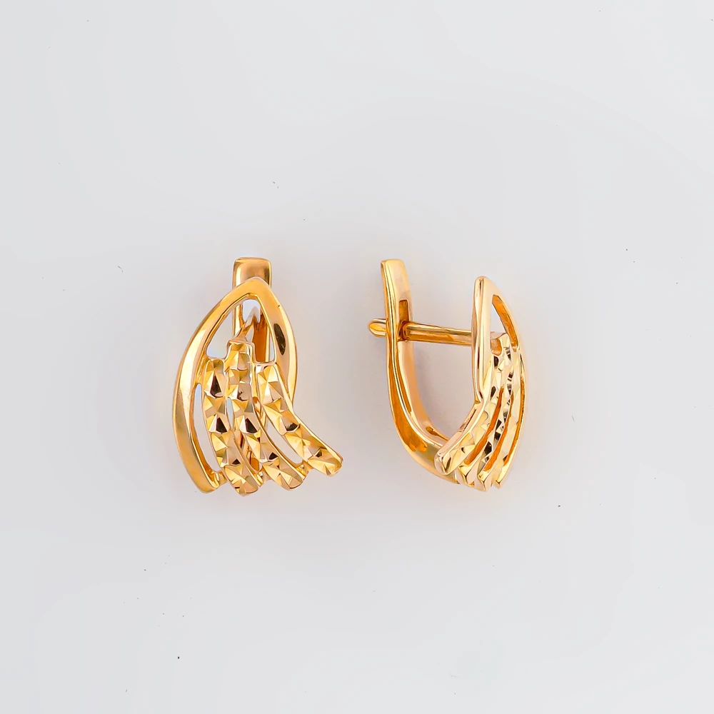 Серьги из красного золота 585 пробы 1