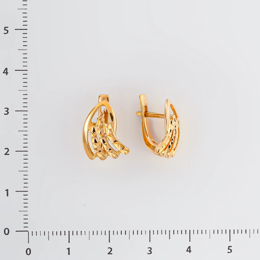 Серьги из красного золота 585 пробы 2