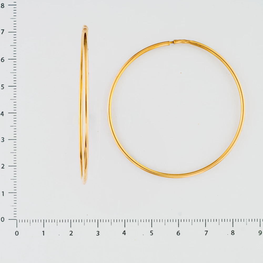 Серьги конго из красного золота 585 пробы 2