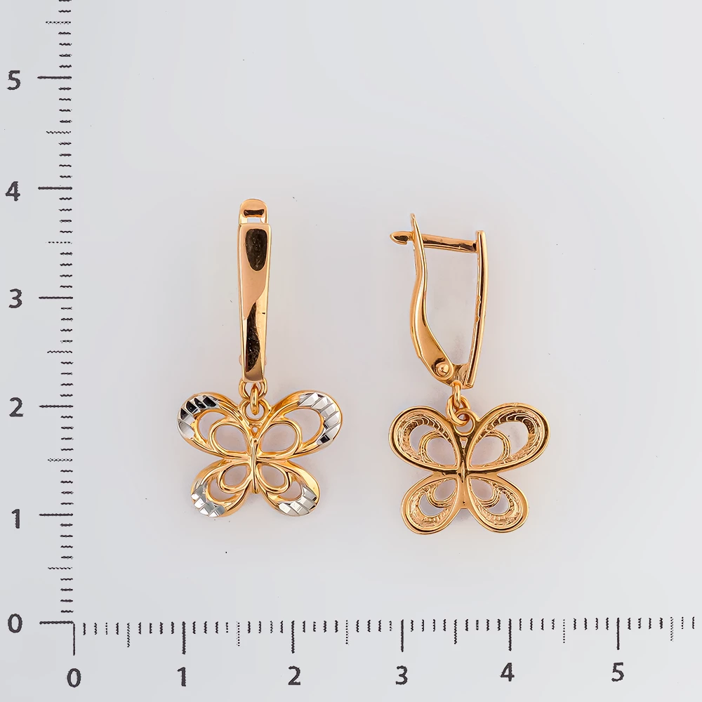 Серьги из красного золота 585 пробы 2