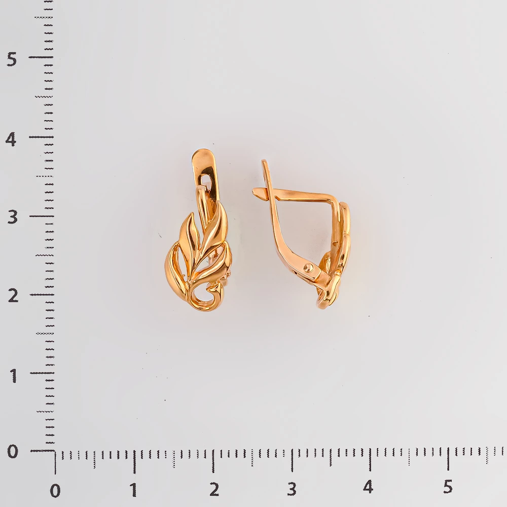 Серьги из красного золота 585 пробы 2