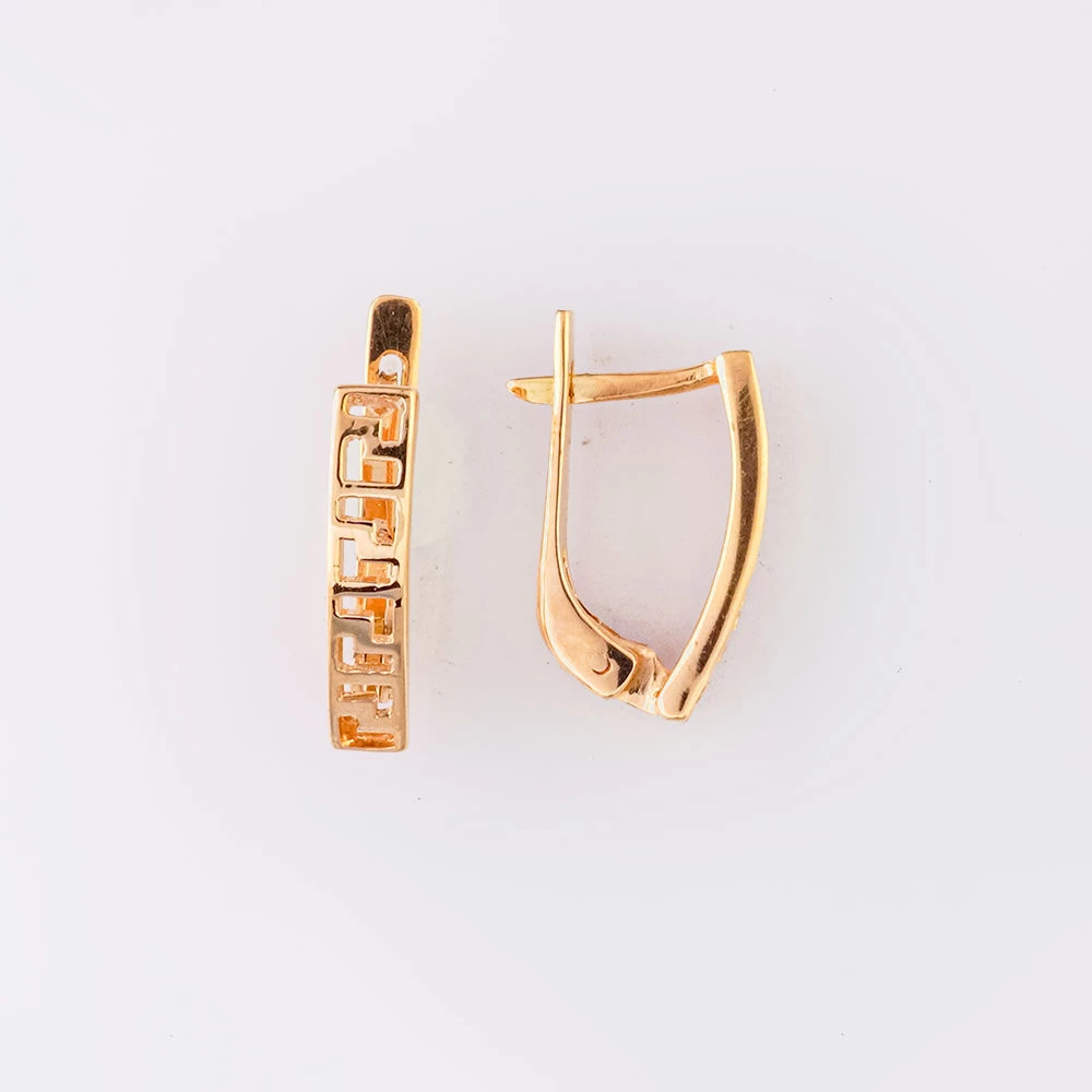 Серьги из красного золота 585 пробы 1