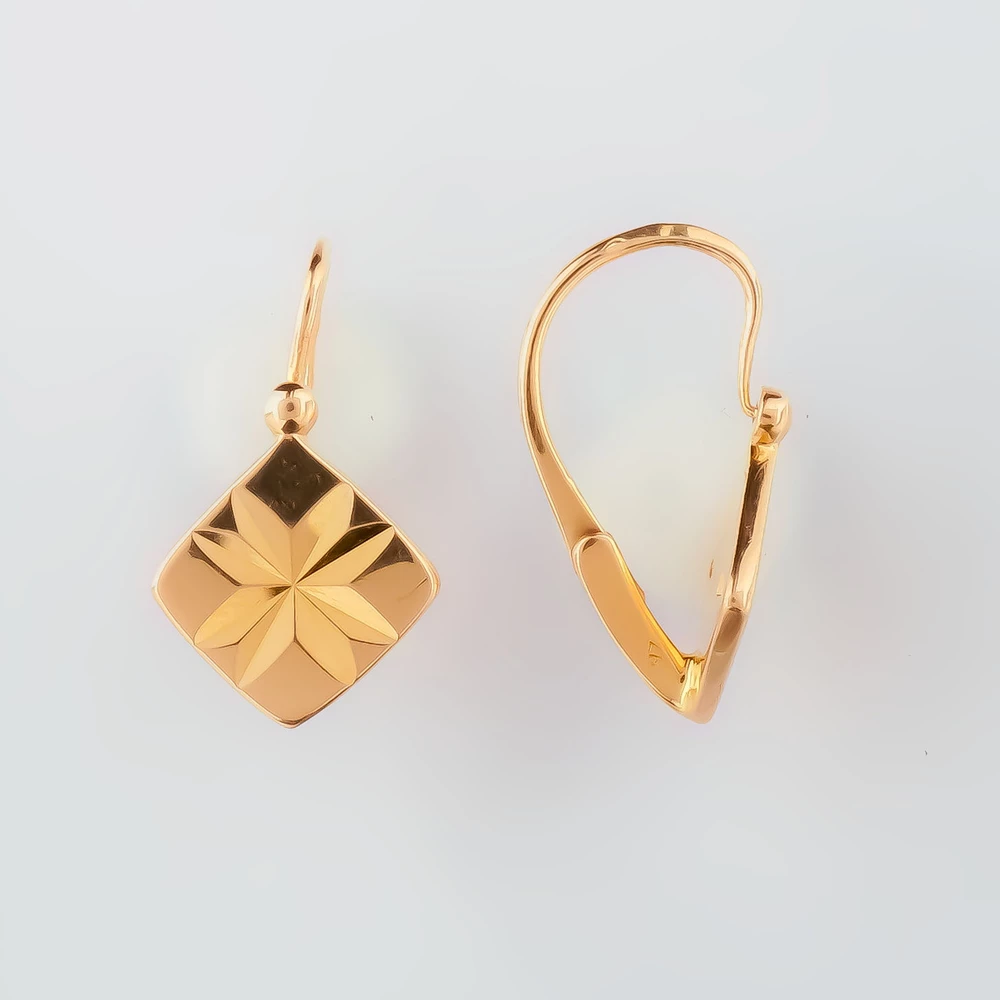 Серьги из красного золота 583 пробы 1