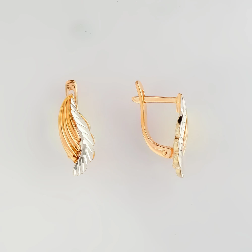 Серьги из красного золота 585 пробы 1