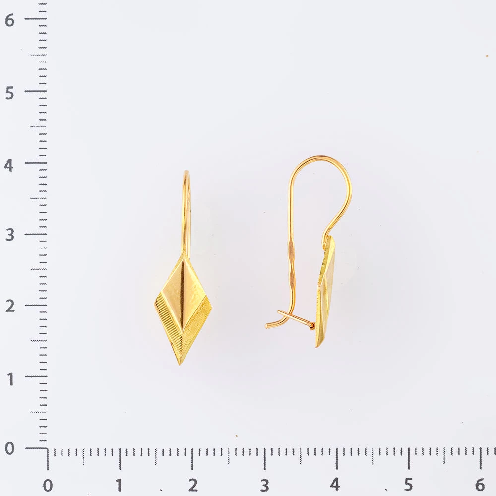Серьги из красного золота 585 пробы 2