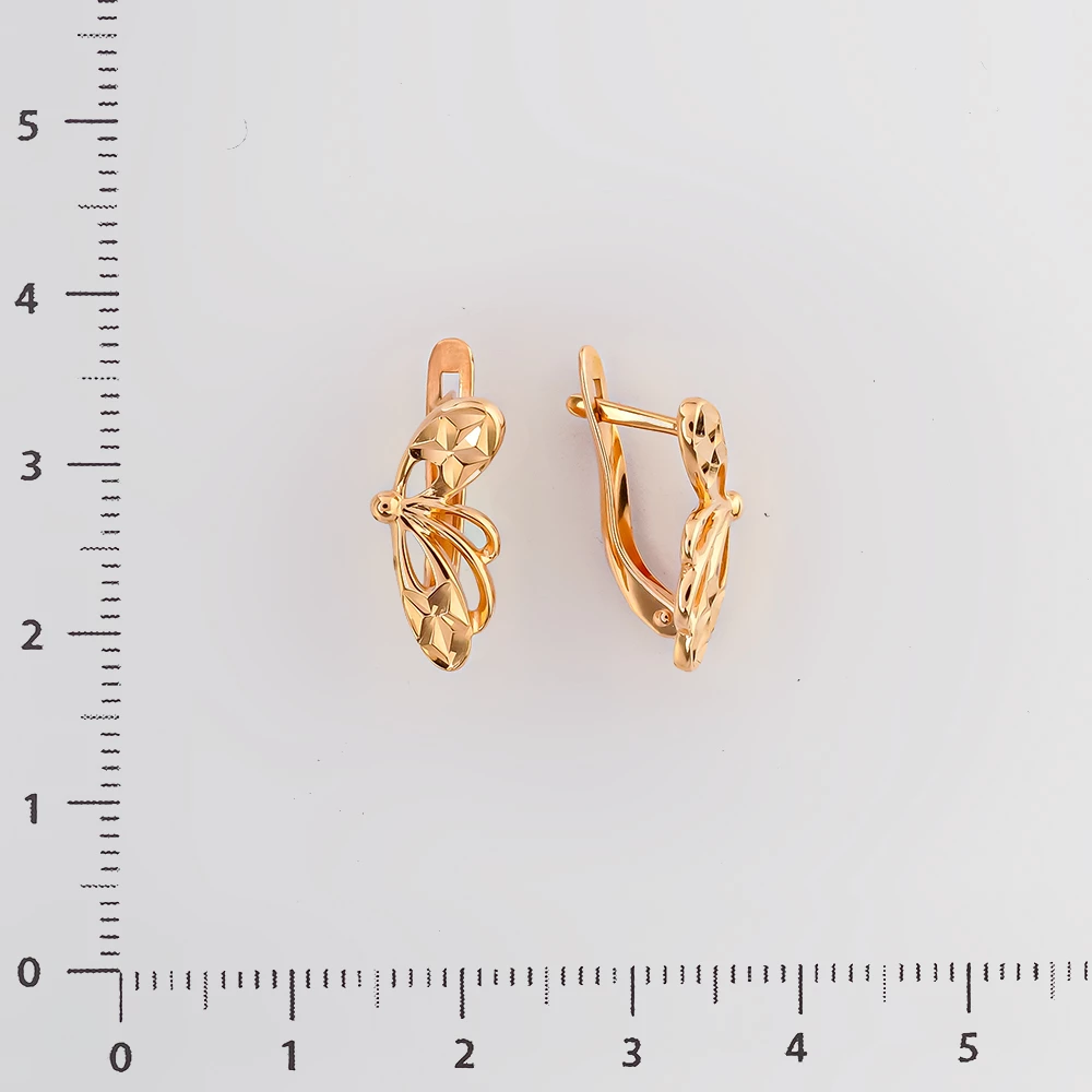 Серьги из красного золота 585 пробы 2