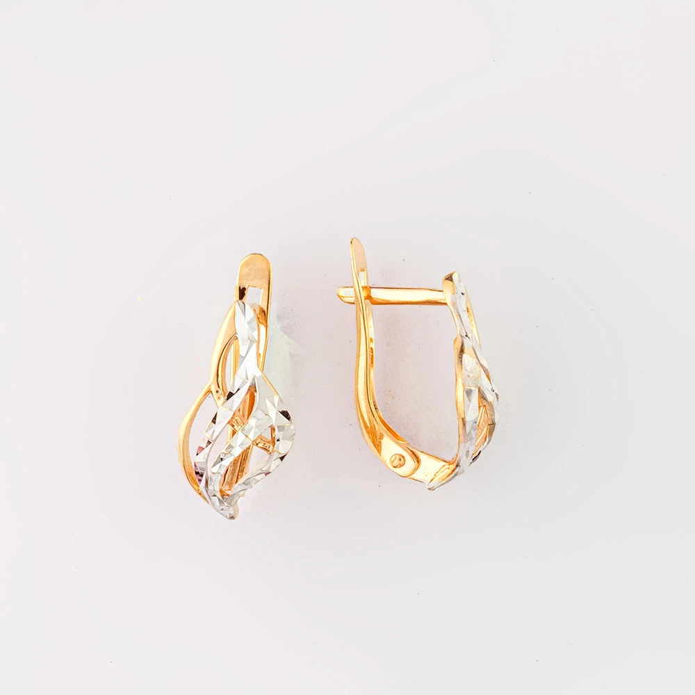 Серьги из красного золота 585 пробы 1
