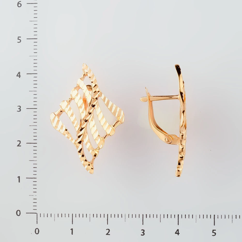 Серьги из красного золота 585 пробы 2