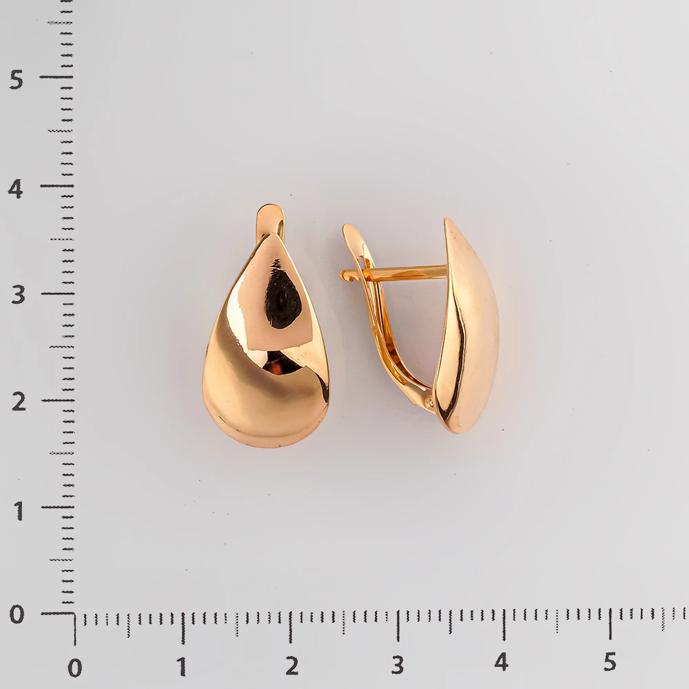 Серьги из красного золота 585 пробы 2