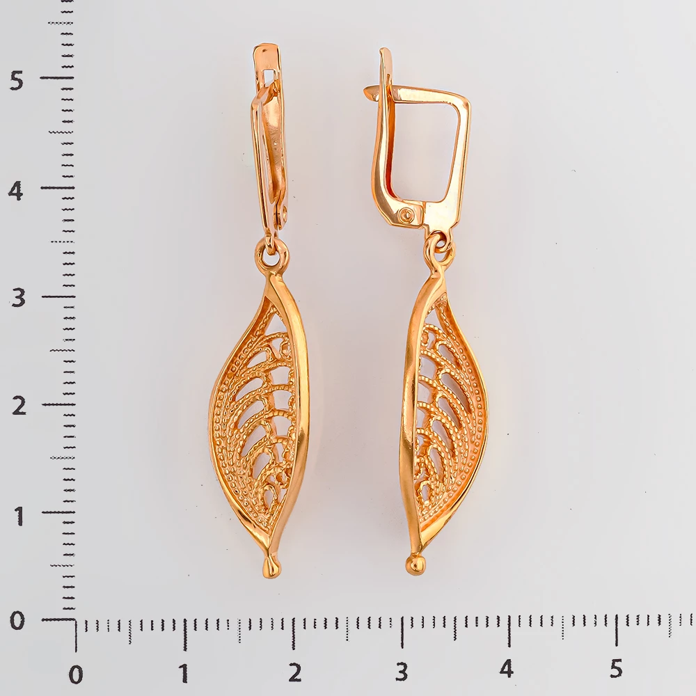 Серьги из красного золота 585 пробы 2