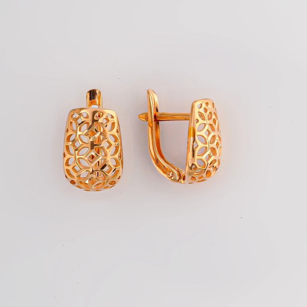 Серьги из красного золота 585 пробы 1