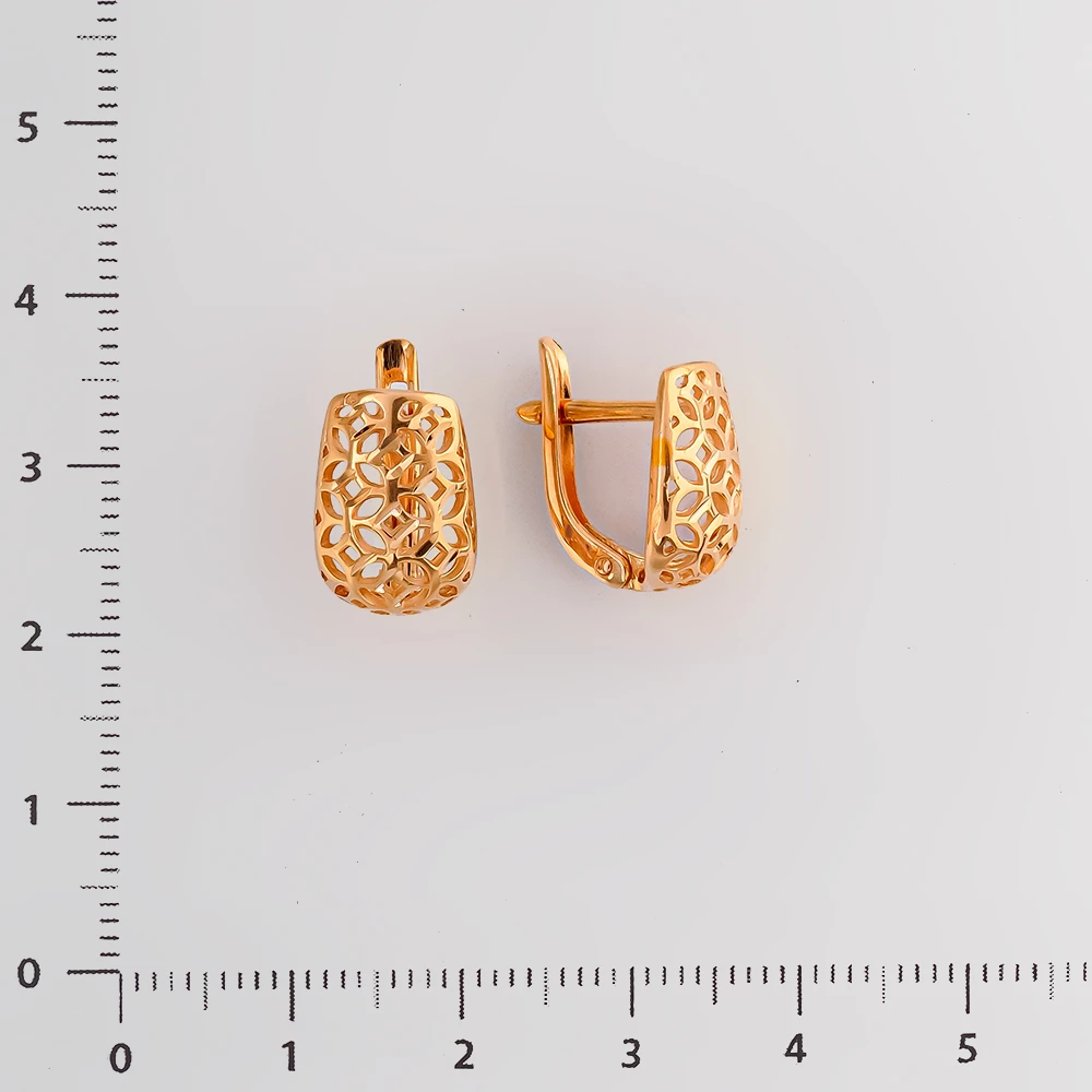 Серьги из красного золота 585 пробы 2