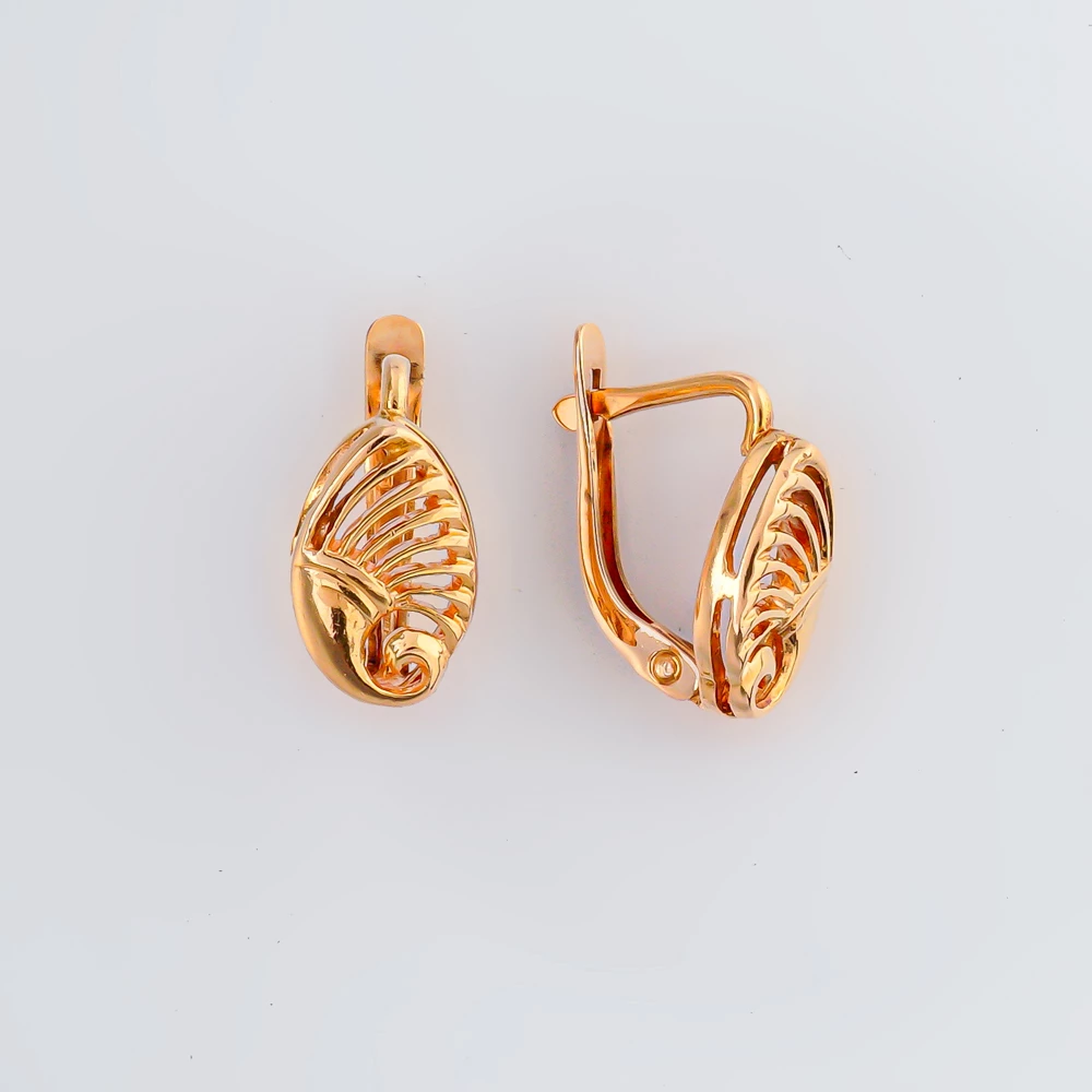 Серьги из красного золота 585 пробы 1