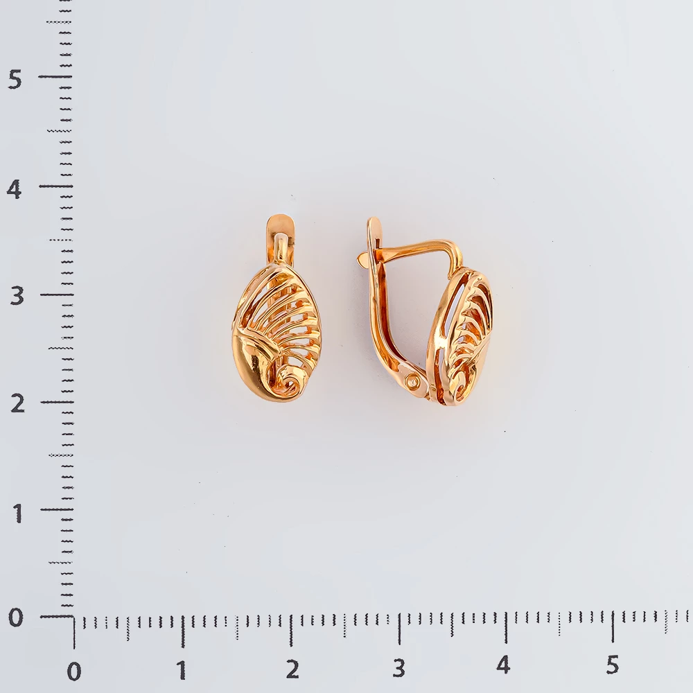 Серьги из красного золота 585 пробы 2