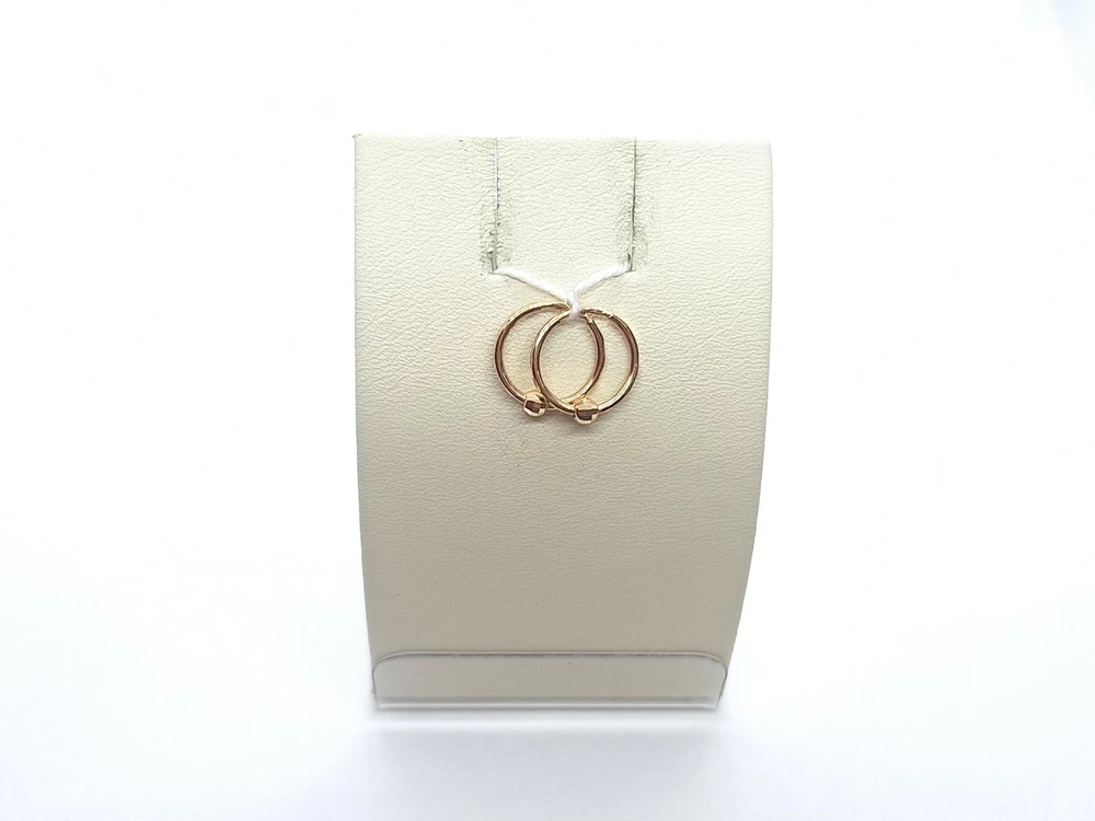 Серьги конго из красного золота 585 пробы 1