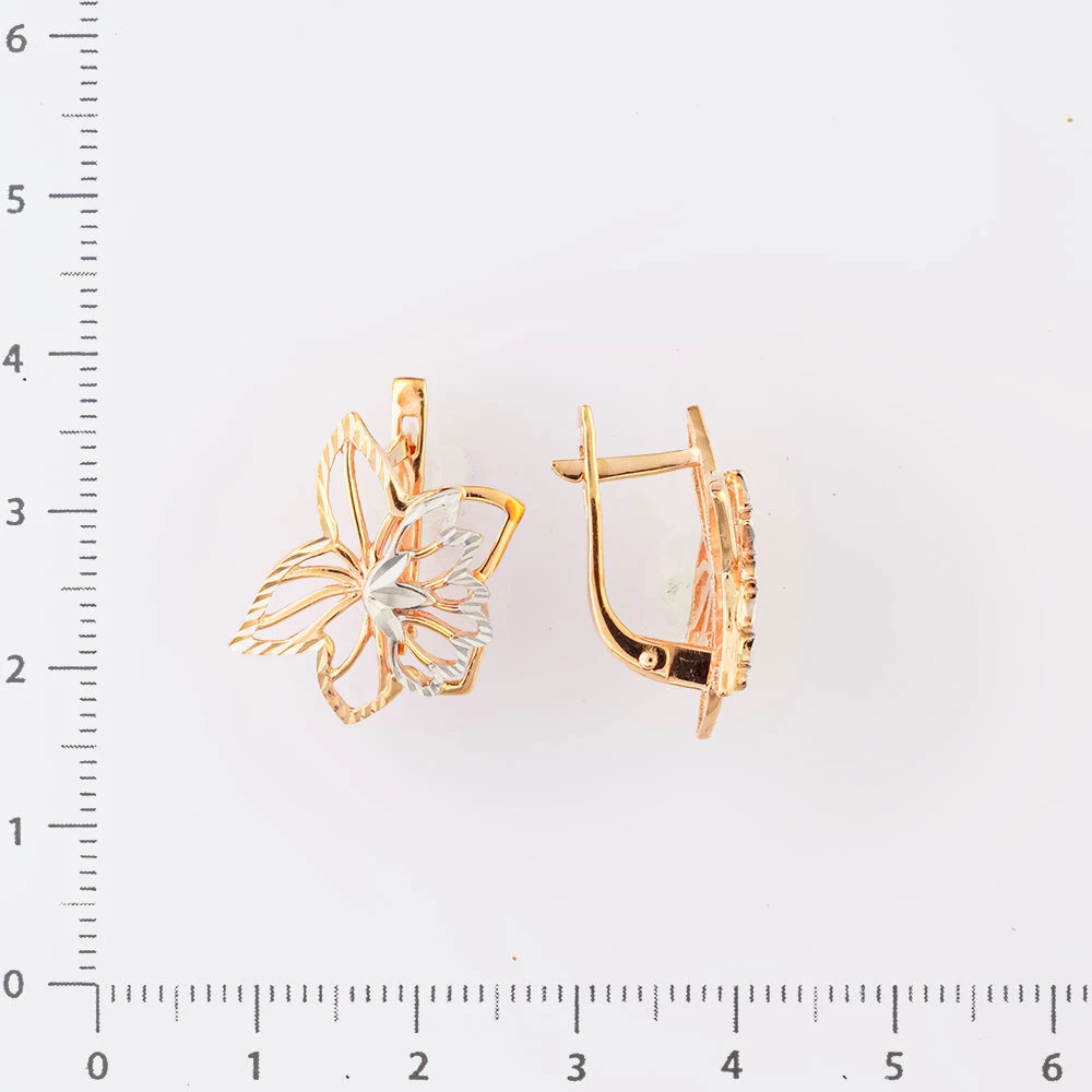 Серьги из красного золота 585 пробы 2