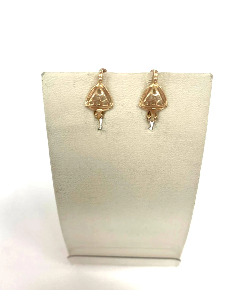 Серьги из красного золота 585 пробы 1