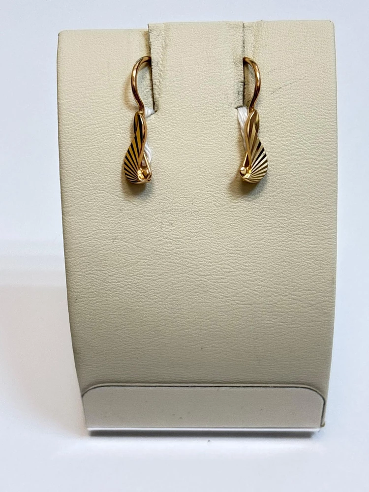 Серьги из красного золота 585 пробы 1