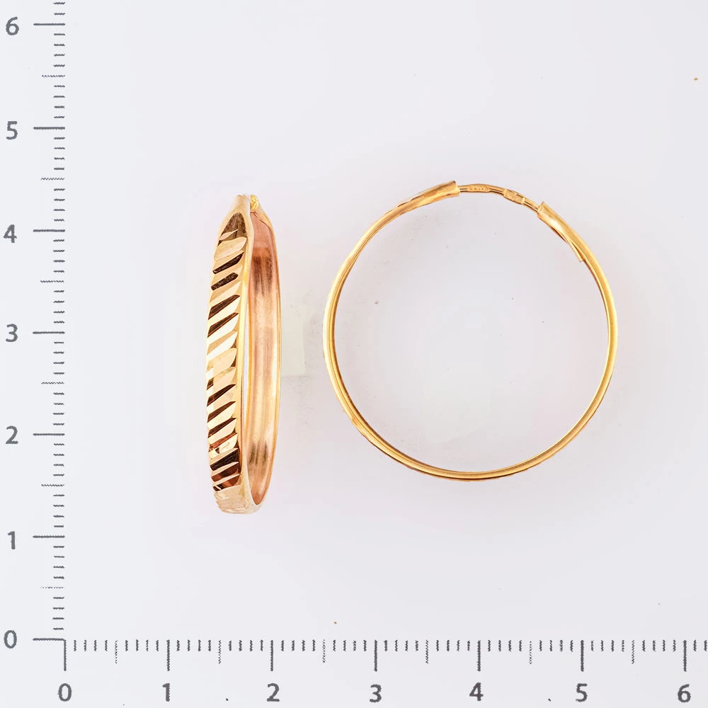 Серьги конго из красного золота 585 пробы 2