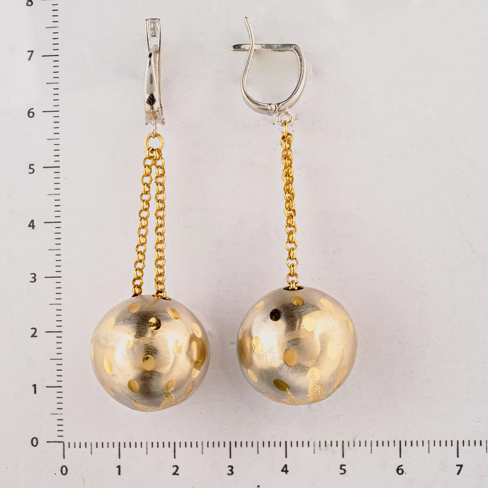 Серьги из белого золота 585 пробы