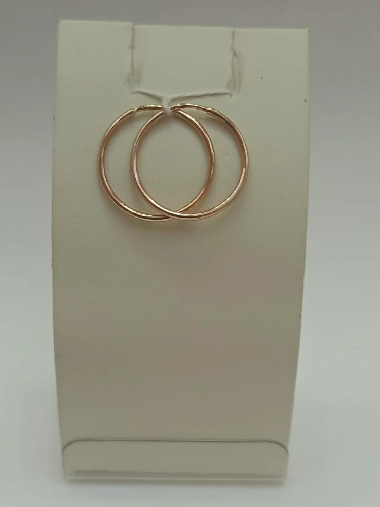 Серьги конго из красного золота 585 пробы 1