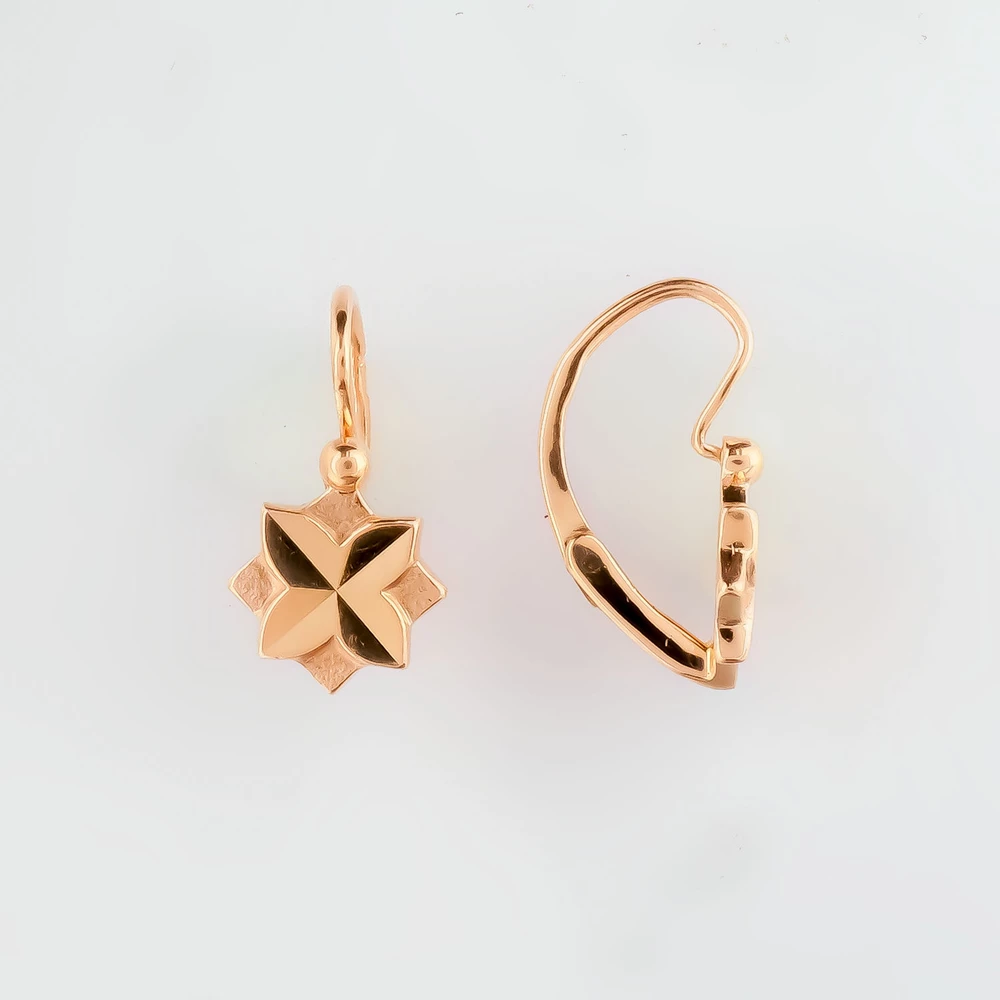 Серьги из красного золота 583 пробы