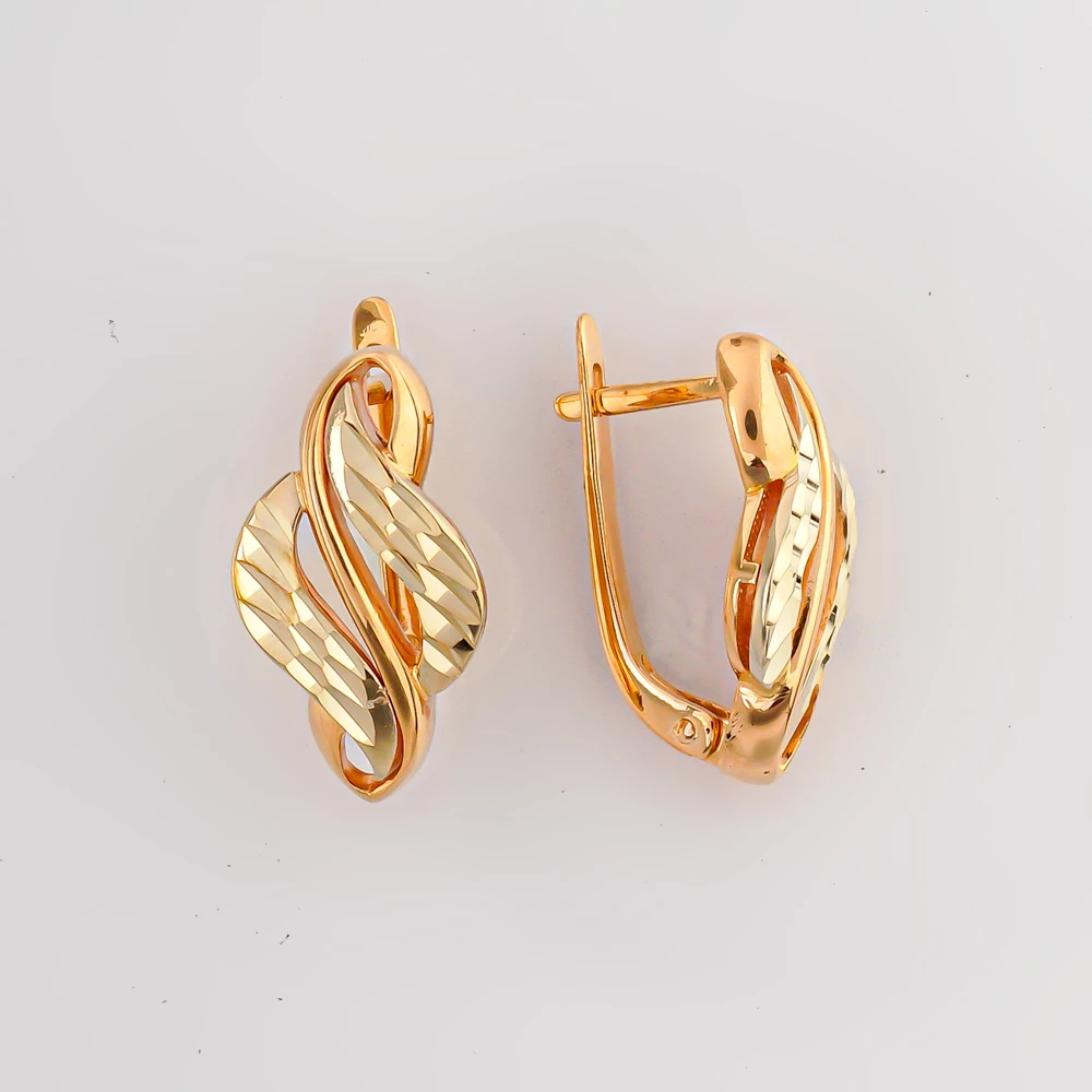 Серьги из красного золота 585 пробы 1