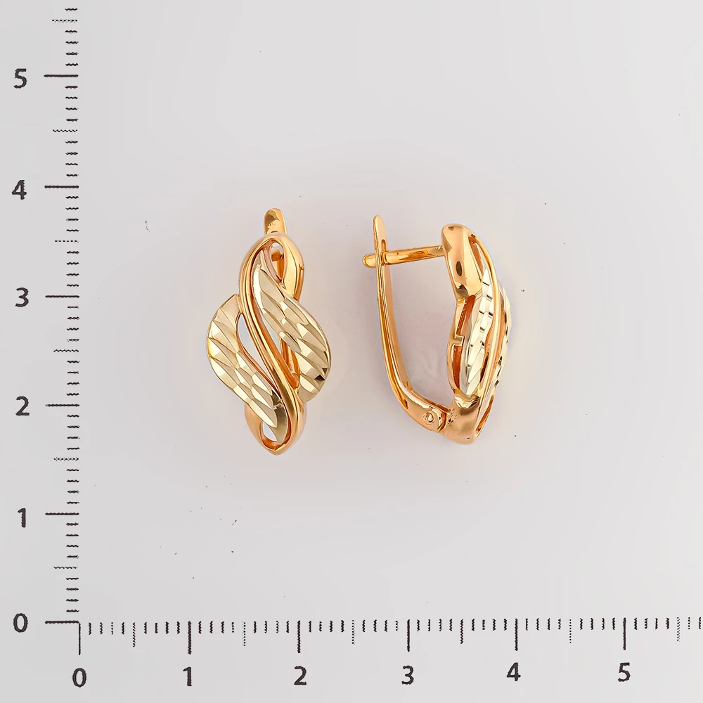 Серьги из красного золота 585 пробы 2