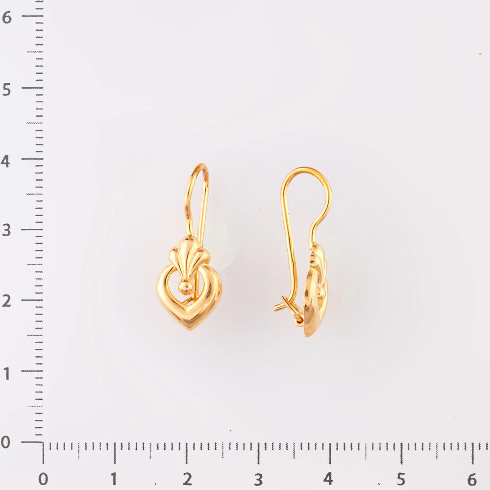 Серьги из красного золота 585 пробы 2