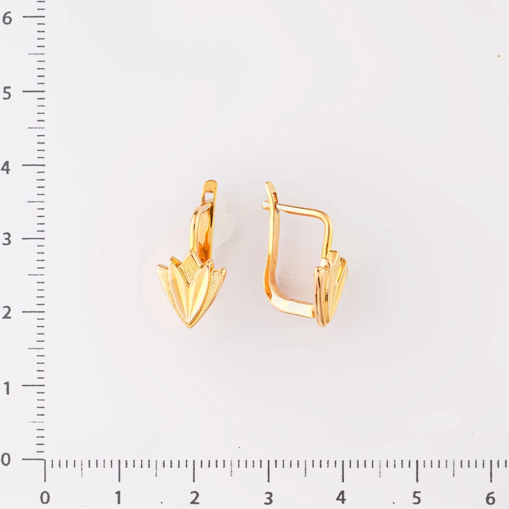 Серьги из красного золота 585 пробы 2