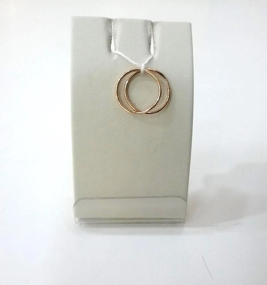 Серьги конго из красного золота 585 пробы 1