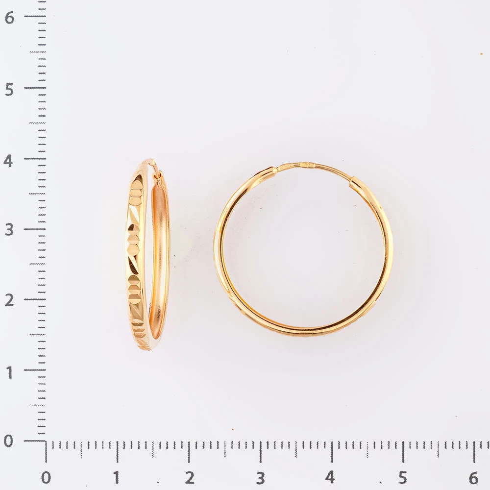 Серьги конго из красного золота 585 пробы 2