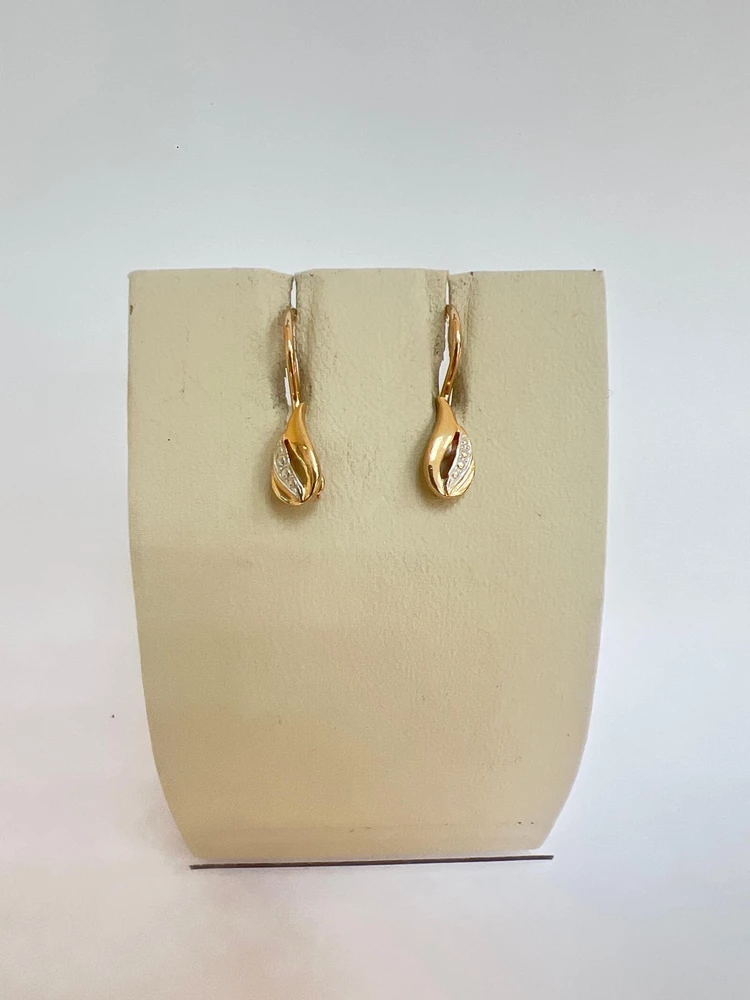 Серьги из красного золота 585 пробы 1
